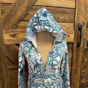 Lilly Pulitzer Terrycloth Hooded Coverup - Get Trunky XS